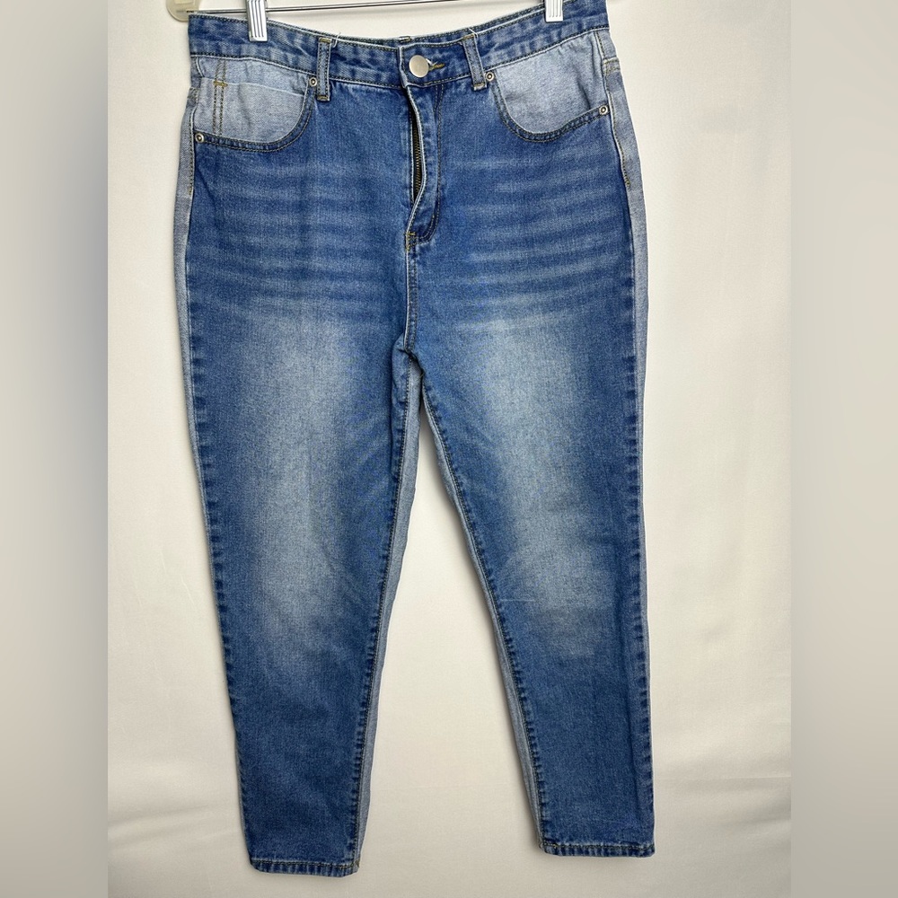 Nasty Gal High Waisted Two Tone Jeans || Size 8